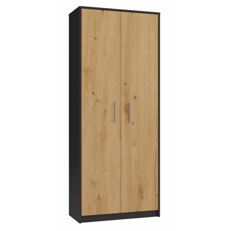 PARLA - Armoire moderne 6 étagères - 180x74x35cm - Meuble de rangement - Armoire bureau