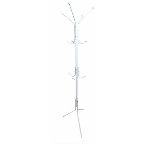LIVIA - Portemanteau sur pied en métal - 3 niveaux 12 crochets - Hauteur 182 cm