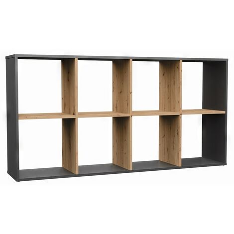 MARION - Étagère modulable 8 cubes - Bibliothèque 8 cases - 147x30x75 cm - Meuble de rangement (1/3)
