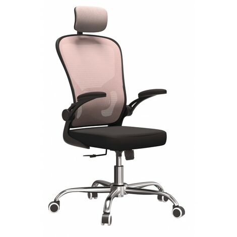 JEANA - Fauteuil de bureau ergonomique - Hauteur ajustable - Avec accoudoirs - Chaise de bureau pivotante (1/4)