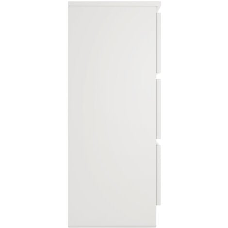 MILAN - Commode de chambre large 6 tiroirs - 30x120x77cm - Style scandinave - Rangement