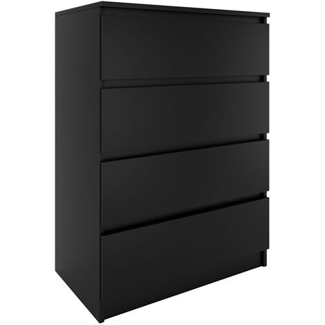 Hucoco – Commode enfant 4 tiroirs – Largeur 70 cm – Hauteur 97 cm – Panneaux stratifiés de qualité – Pour salon ou chambre à coucher