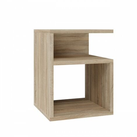 Hucoco – Table de chevet minimaliste 30x30x40 cm – Panneaux de particules mélaminés – Finition aspect bois – À monter soi-même (1/4)