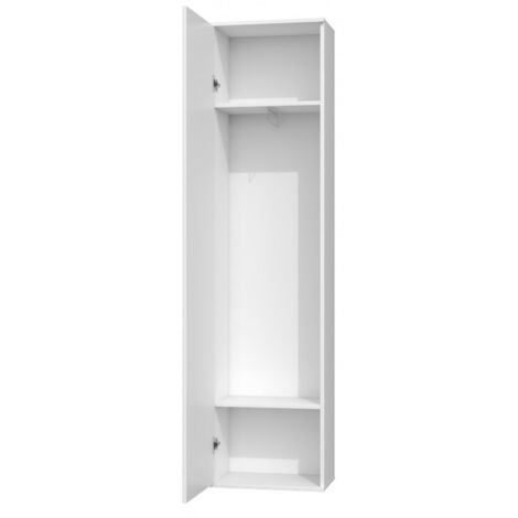 ATARA  Armoire d’entrée avec grand miroir  180x50x35 cm  Deux étagères + porte-cintres à l’intérieur  Meubles d’entrée
