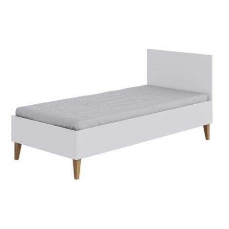 GRISO - Lit simple enfant blanc 180 x 80 cm avec sommier (1/3)