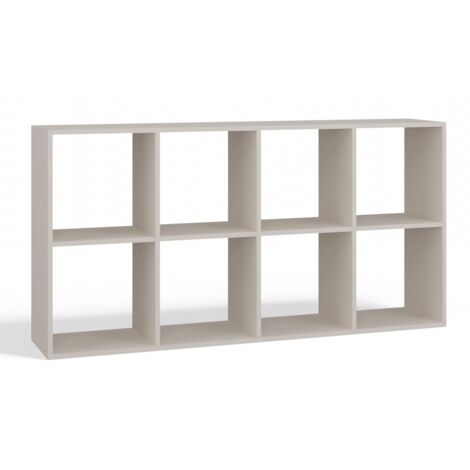 Étagère modulable 8 cubes – Bibliothèque 8 cases – Dimensions 147x30x75 cm – Panneaux de particules laminés – Fabrication polonaise (1/5)