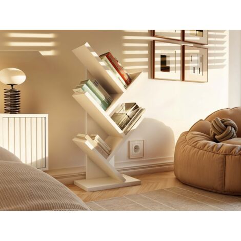VIVIE - 4 étagères inclinées - 61x15,5x26,5 cm - Rangement livres (1/5)