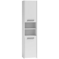 Hucoco – Colonne de salle de bain 30x40x170 – 2 portes – Structure en mélamine – Style moderne et élégant – Facile à nettoyer