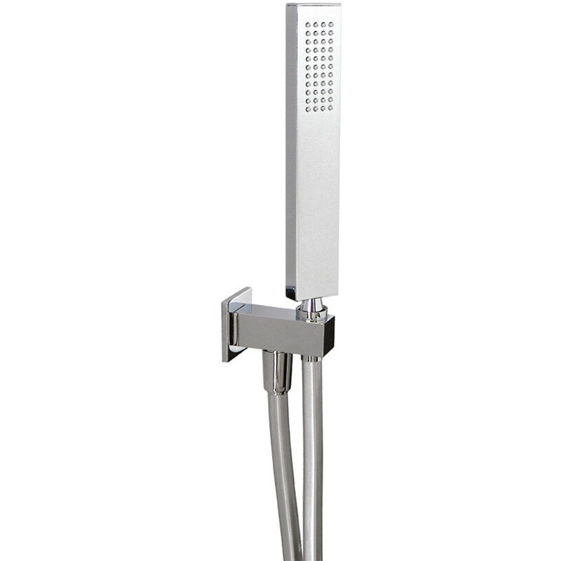Kit doccia duplex square kit doccia duplex square-fless.steel-abs con doccetta in abs cromato