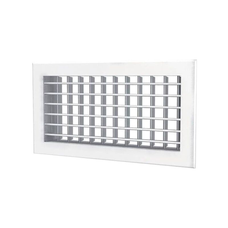 Bocchetta Griglia Mandata Alluminio Aria Calda Fredda Diffusore 500x400mm Bianca - 9