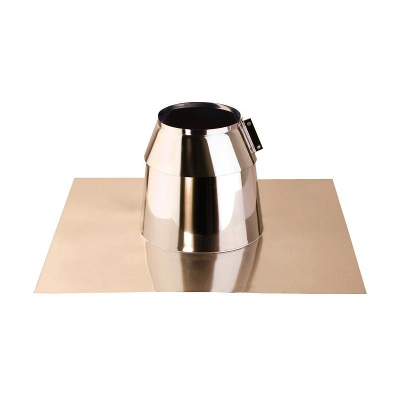 Faldale Inclinato In Acciaio Inox AISI 304 Per Canne Fumarie - Diametro 120 Mm - Pendenza 5°-20° Per Tetti