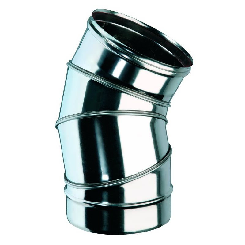 Curva 90° Per Canna Fumaria DN 230 – Tubo Acciaio Inox 316, Spessore 0,5 Mm, Certificato CE