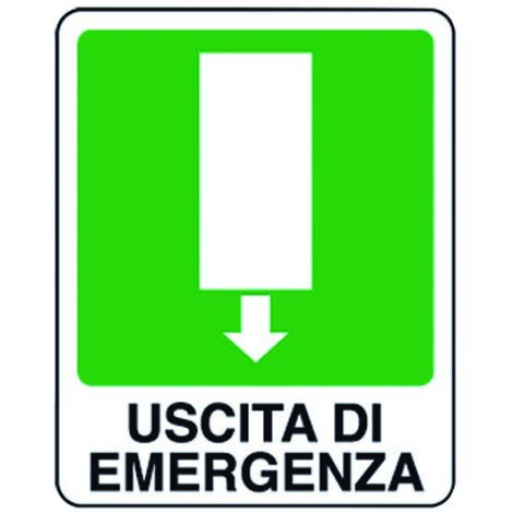 CARTELLO USCITA DI EMERGENZA A SINISTRA | Antincendio FIA