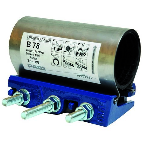 Collare di riparazione per acqua con tre bulloni 200mm 138/150