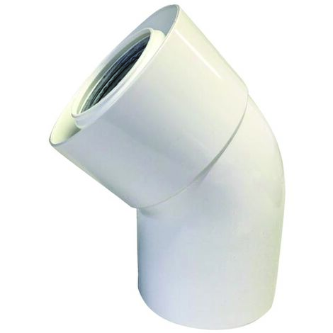Curva coassiale 60x100 a 45° per caldaia a condensazione