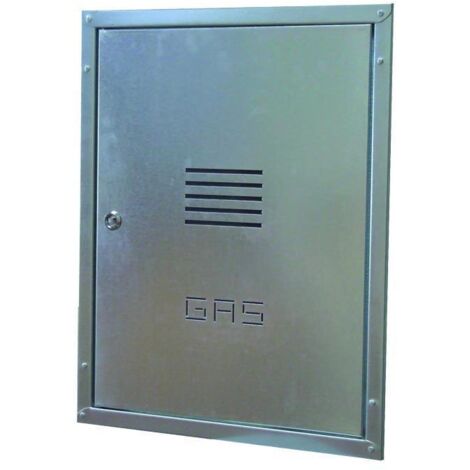 Sportello contatore gas incassato con cornice in lamiera zincata h50 l30