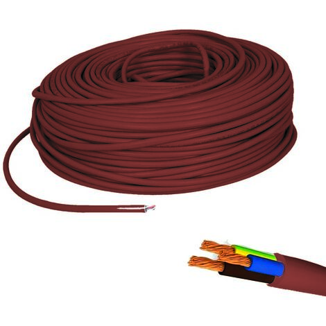 Cavo Unipolare FS17 1.5 Mm2 Marrone, 450/750V, MADE IN ITALY Flessibile Roda Cavi