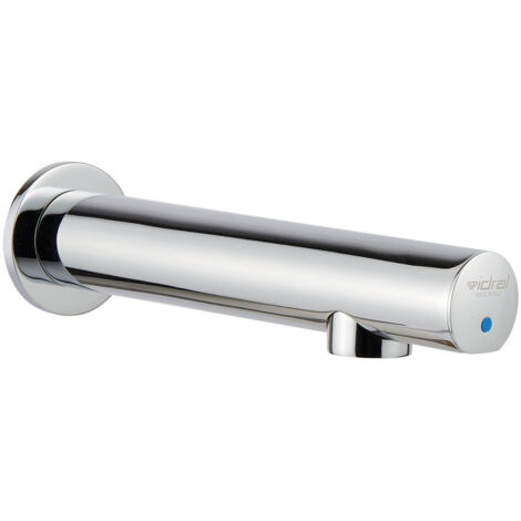 Rubinetto elettronico serie ONE a fotocellula per pareti in cartongesso con alimentazione a batteria Idral 02582  Cromato - Ottone