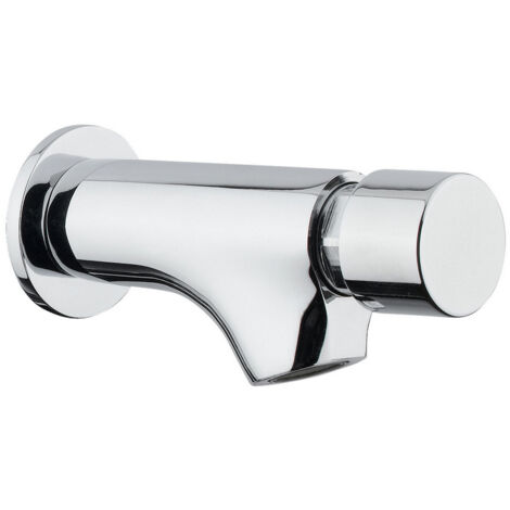 Rubinetto temporizzato per lavabo con comando a pulsante antibloccaggio Serie MODERN Idral 08500F  Cromato - Ottone