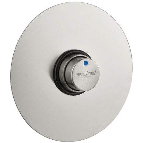Rubinetto temporizzato da incasso per doccia 25 sec Serie INOX Idral 08440-30 Acciaio inox