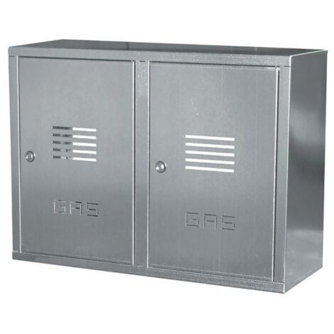 Cassetta doppia contatore gas in lamiera zincata cass.cont.gas doppia inox h50 l80 p25
