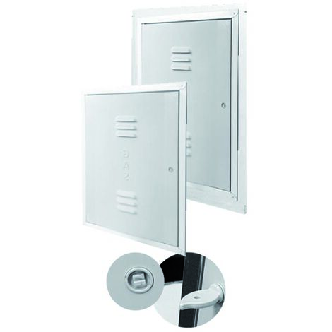SPORTELLO PER CONTATORE GAS A NORMA UNI 9036 - 70 x 45 x 4,2