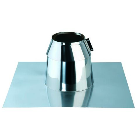 Tramoggia inox 6 decimi aisi 304 con aletta base 35x35cm a innesto f, diametro 180mm | Leroy Merlin