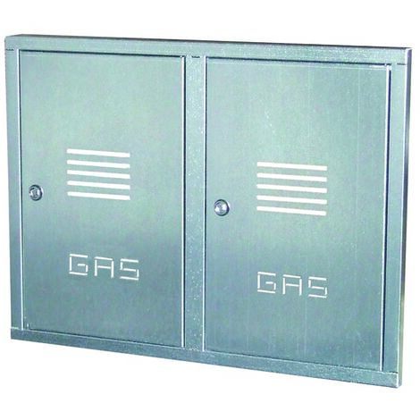 Doppio Sportello Contatore Gas con Cornice da Incasso in Lamiera Zincata – H 700 mm x L 980 mm