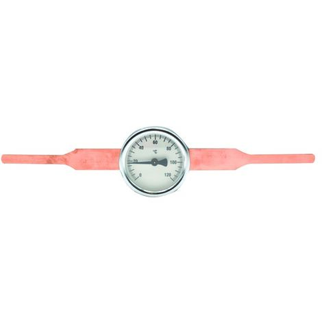 Termometro a bracciale attacco posteriore ø 63 termometro a bracciale post. d.63 c/fascia rame