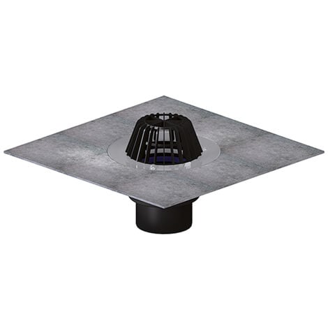 Scarico Terrazzi DN110, Collare In PVC, Griglia Plastica Raccogli Foglie, Dispositivo Di