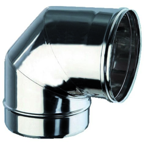 Curva 90° Con Ispezione MFCS9IT Monofire Inox Aisi316 BLACK Per Stufe