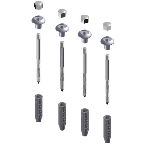 Kit Sicurezza Targa 12 Pezzi Kit Completo Viti E Tappi Per Targhe Auto - 12 Pezzi Con Tappi Neri, Bianchi, Gialli E 6 Viti Autofilettanti Tappi Viti Targa - Foto 12