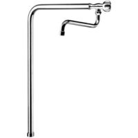 Rubinetto orientabile per piano cottura con canna girevole Idral 09463 Cromato - Ottone