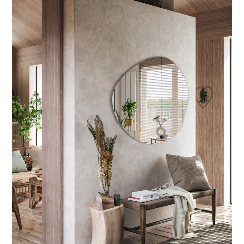 Miroir mural ovale en bois de manguier Munya SKLUM 30 x 80 cm Miroir mural ovale en bois de manguier Munya SKLUM 30 x 80 cm
