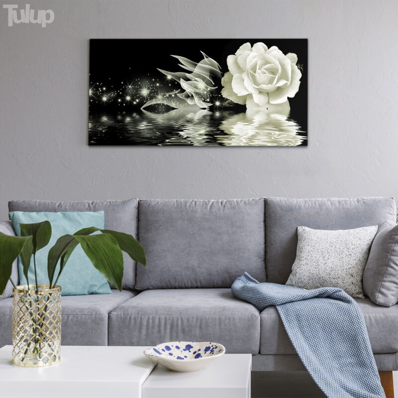 Tableau Sur Verre Tulup 125x50 Cm – Thème Floral Herbes, Impression Moderne Multicolore