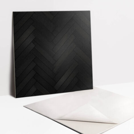 Carrelage autocollant - Vinyle - Parquet foncé 9x30x30 (1/5)