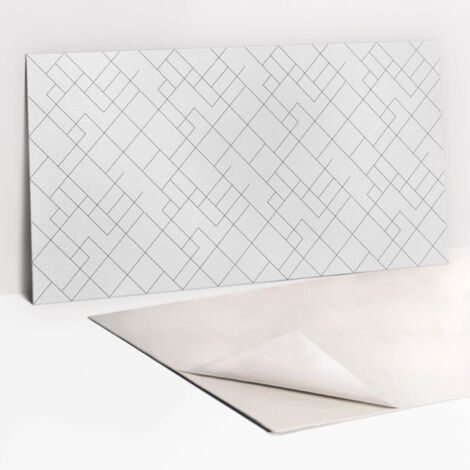 Panneaux muraux autocollants en vinyle imperméable - Carrés minimalistes 100 x 50 cm (1/5)