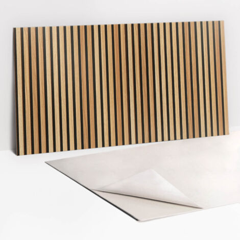Panneau décoratif mural autocollant en vinyle imperméable – Dimensions 100 x 50 cm – Matériau PVC durable – Auto-adhésif pour murs et meubles - BOIS 100 X