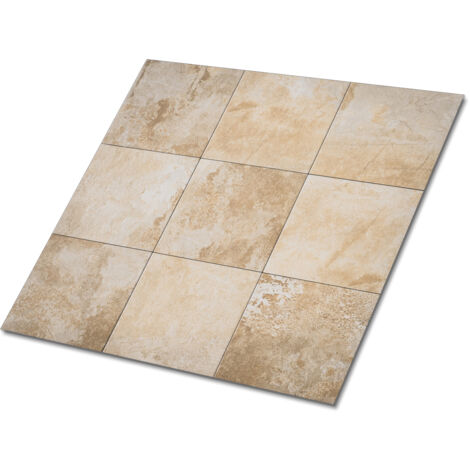 Carreaux autocollants PVC, Carrelage PVC adhésif -  30x30cm - Kit de 9 - Texture De Pierre, Stickers carrelage carreaux