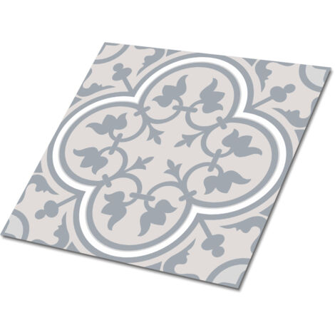 Carreaux autocollants PVC, Carrelage PVC adhésif - 30x30cm - Kit de 9 - Motif Floral, Stickers carrelage carreaux (1/5)