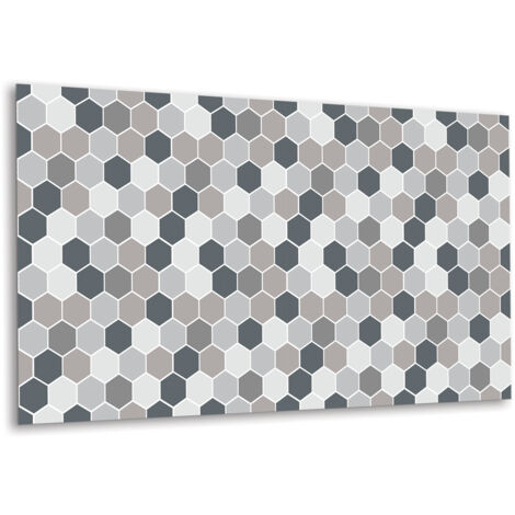 Panneau mural en vinyle autocollant - Lambris PVC - 100 cm x 50 cm - Structure en nid d'abeille (1/5)