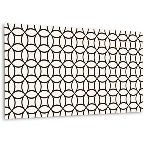Panneau mural en vinyle autocollant - Lambris PVC - 100 cm x 50 cm - Cercles géométriques (1/5)