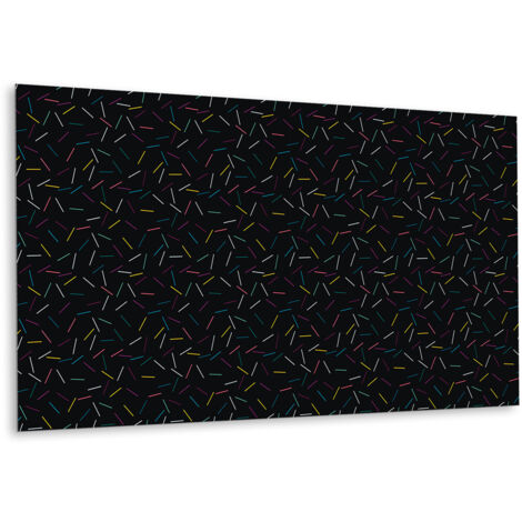 Panneau mural en vinyle autocollant - Lambris PVC - 100 cm x 50 cm - Lignes colorées (1/5)