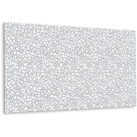 Panneau mural en vinyle autocollant - Lambris PVC - 100 cm x 50 cm - Mosaïque grise (1/5)