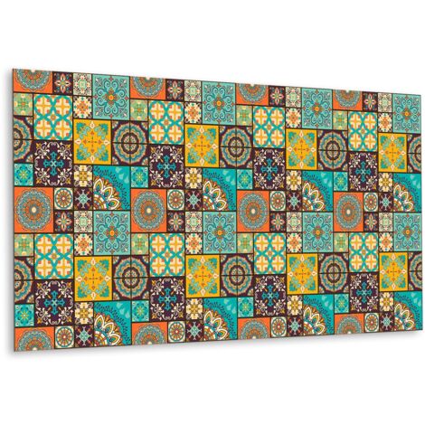 Panneau mural en vinyle autocollant - Lambris PVC - 100 cm x 50 cm - Patchwork (1/5)