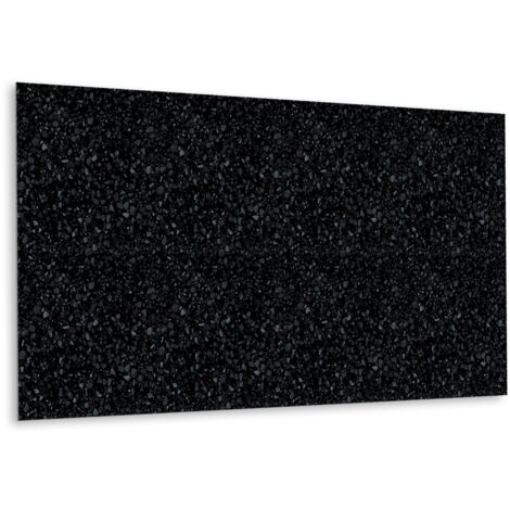 Panneau mural en vinyle autocollant - Lambris PVC - 100 cm x 50 cm - Sol noir classique (1/5)