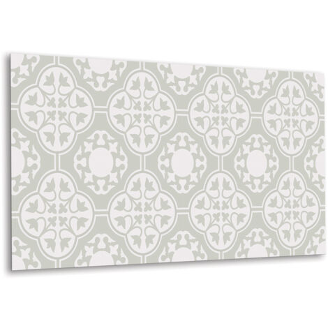 Panneau mural en vinyle autocollant - Lambris PVC - 100 cm x 50 cm - Fleurs décoratives (1/5)