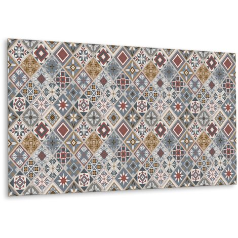 Panneau mural en vinyle autocollant - Lambris PVC - 100 cm x 50 cm - patchwork turc (1/5)