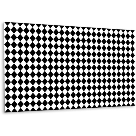Panneau mural en vinyle autocollant - Lambris PVC - 100 cm x 50 cm - Motif en damier diagonal (1/5)