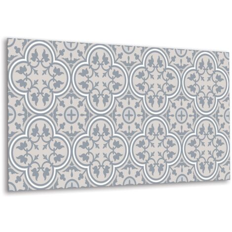Panneau mural en vinyle autocollant - Lambris PVC - 100 cm x 50 cm - Motif floral (1/5)